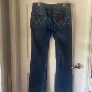 Wrangler Blue Denim Boot Cut Jeans 9x32